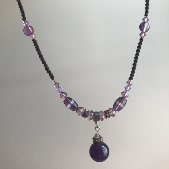 🌟🌟🎊Vintage crystal amethyst stone necklace - Picture 3 of 6
